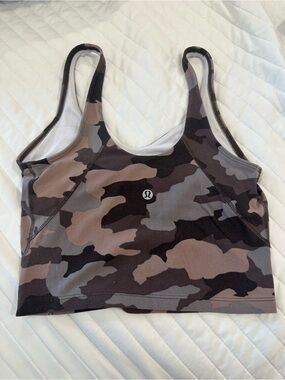 Lululemon Camo Longline Sports Bra Tank Size 2